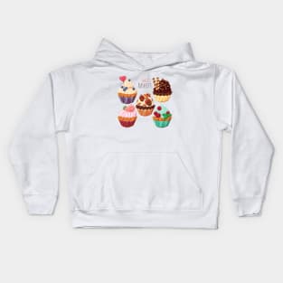 Sweet Cupcakes Illustration Kids Hoodie